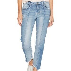 Silver Jeans Blue Denim Izzy Slim Fit Crop Raw Hem Casual Women's Size 26